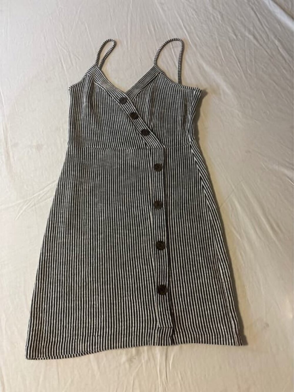 Striped Wrap Mini Dress